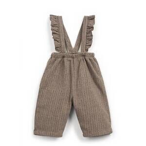 NEW PLAY UP girl's fleece suspender pant in brown